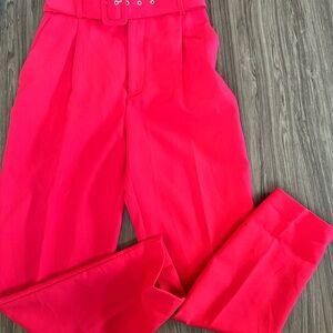 Zara Vibrant Pink Women's Cropped Pants